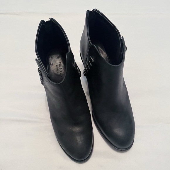 Rag & Bone Alwyn Leather Heeled Ankle Boot, Size 37.5 - Picture 6 of 8